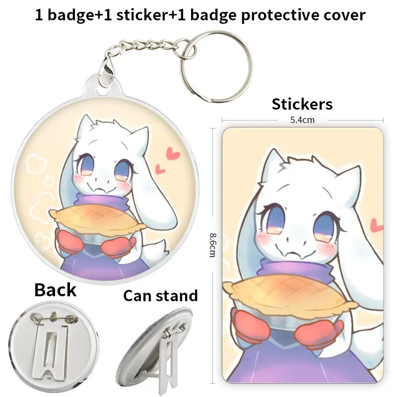 Мягкая брошь-значок Toriel с аниме персонажами игры значок якорем периферийные