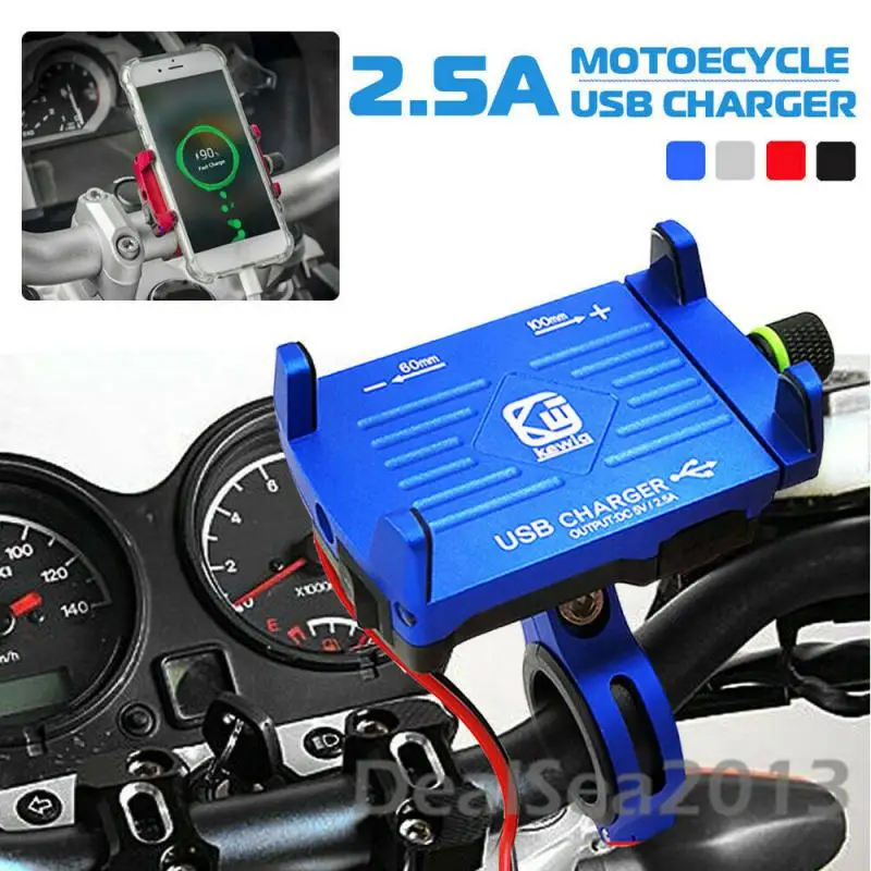 

Motorcycle Mobile Phone Holder With USB Charger For Motorbike Handlebar GPS Stand Bracket 6.5'' Cell Phone Mount Support Holder