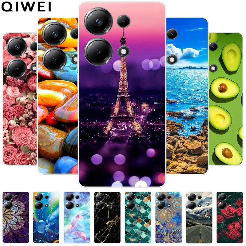 Чехол для телефона Redmi Note 13 Pro 4G прозрачный мягкий силиконовый чехол из ТПУ Xiaomi 13Pro