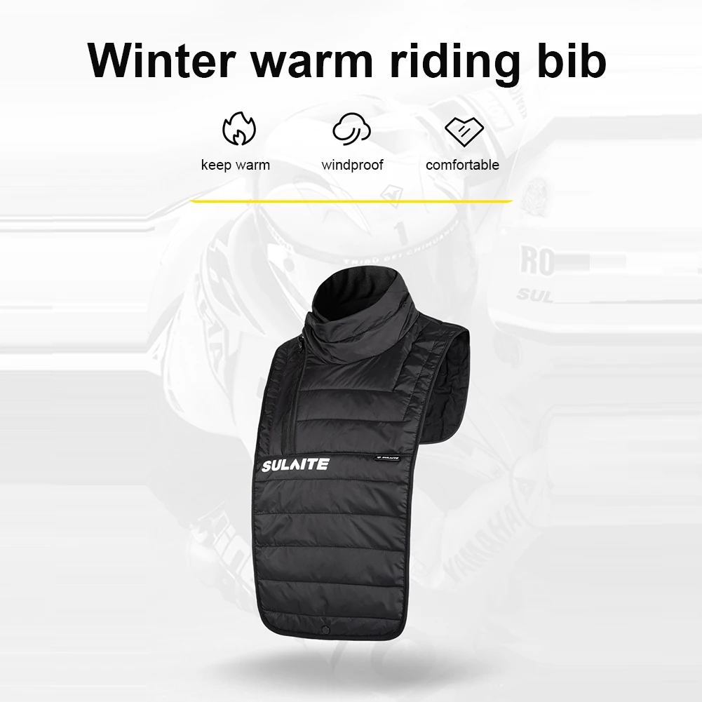 

SULAITE Winter Warm Motorcycle Neck Warmer Windproof Waterproof Motorbike Warmer Scarf Moto Neck Thermal Polyester Cloak Warmer