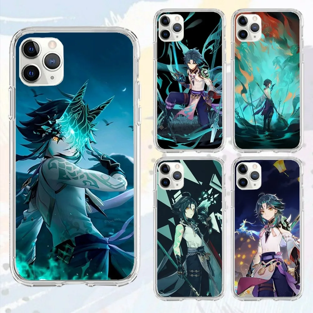 Чехол для телефона G-Genshin I-Lmpact X-Xiao Iphone 16 15 11 13 14 Pro Max 7 8 Plus X Xr Xs Se2020 12 mini прозрачный