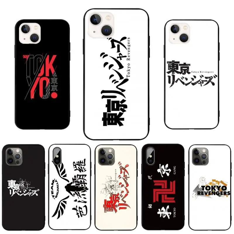 

Tokyo Revengers Phone Case Black Tpu For Iphone XR Xs 11 12 13 Mini Pro Max 6 7 8 Plus X 6s SE 2020 Cover