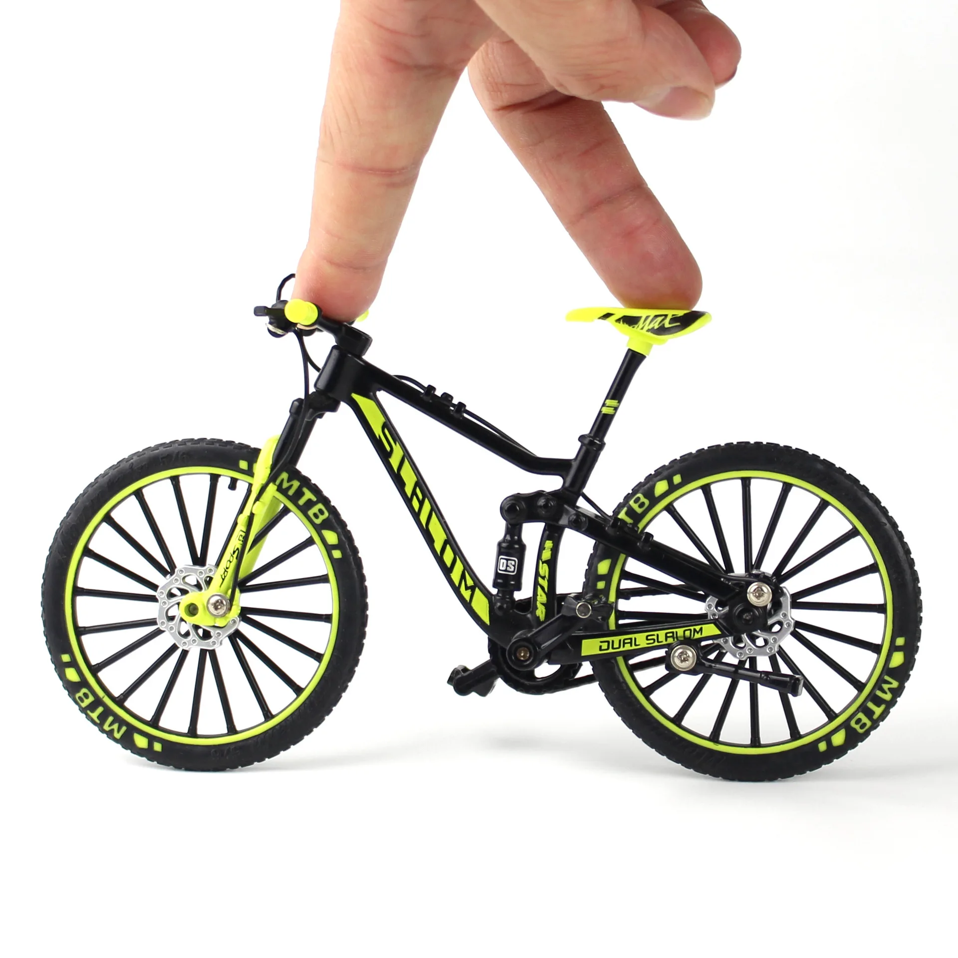 

Мини-модель велосипеда из сплава 1:10, литой металлический палец, горный велосипед, гоночная игрушка, изогнутая дорожная модель, коллекционные игрушки для детей