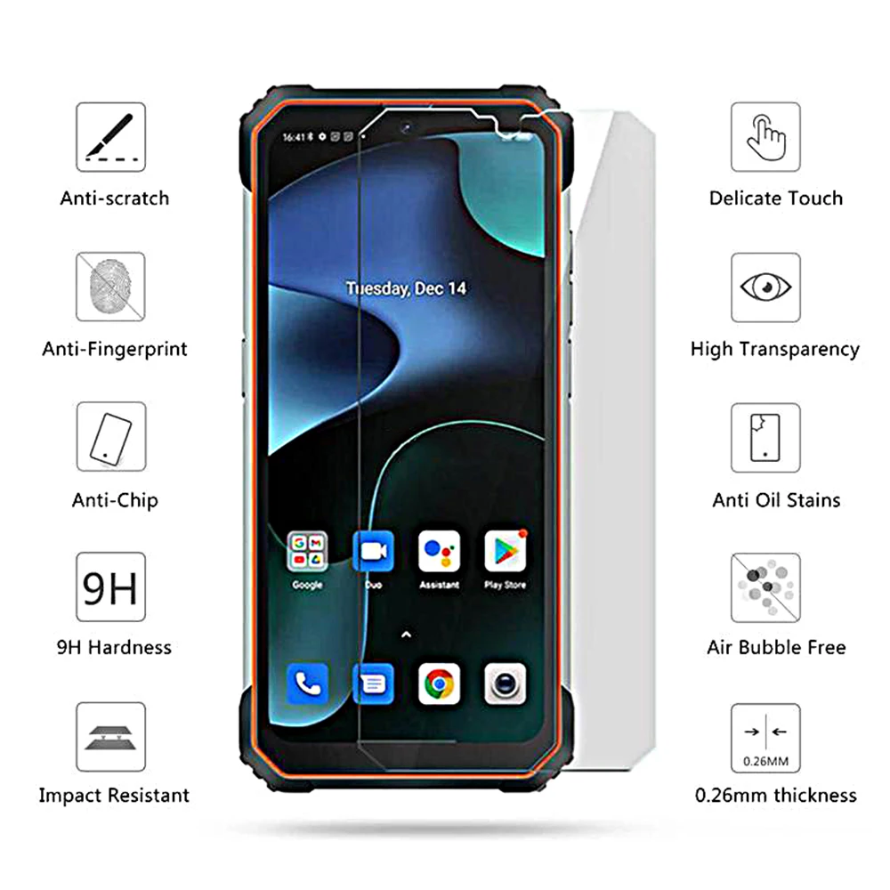Soft Case + Screen Protector For Blackview BV8800 8800 Back Case Cover Tempered Glass Film Protector Shell Bumper Saver Guard