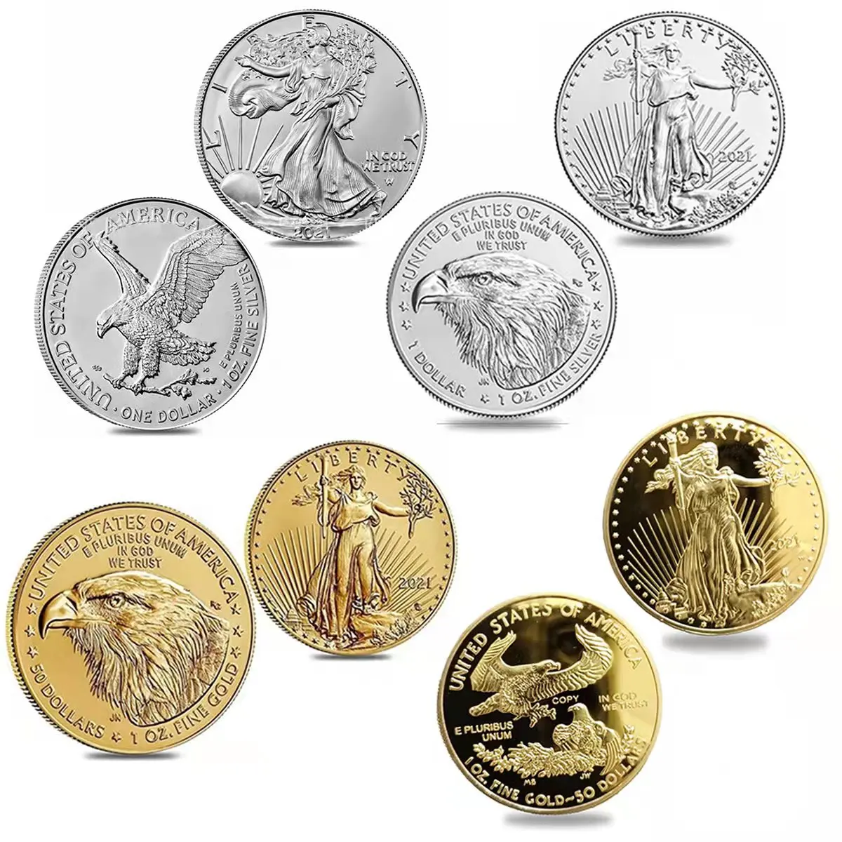 

Lucky Statue of Liberty Coins Animal Coin American Eagle Gift Commemorative Coin Medal Silver Coin Gold Coin Crafts Collectibles