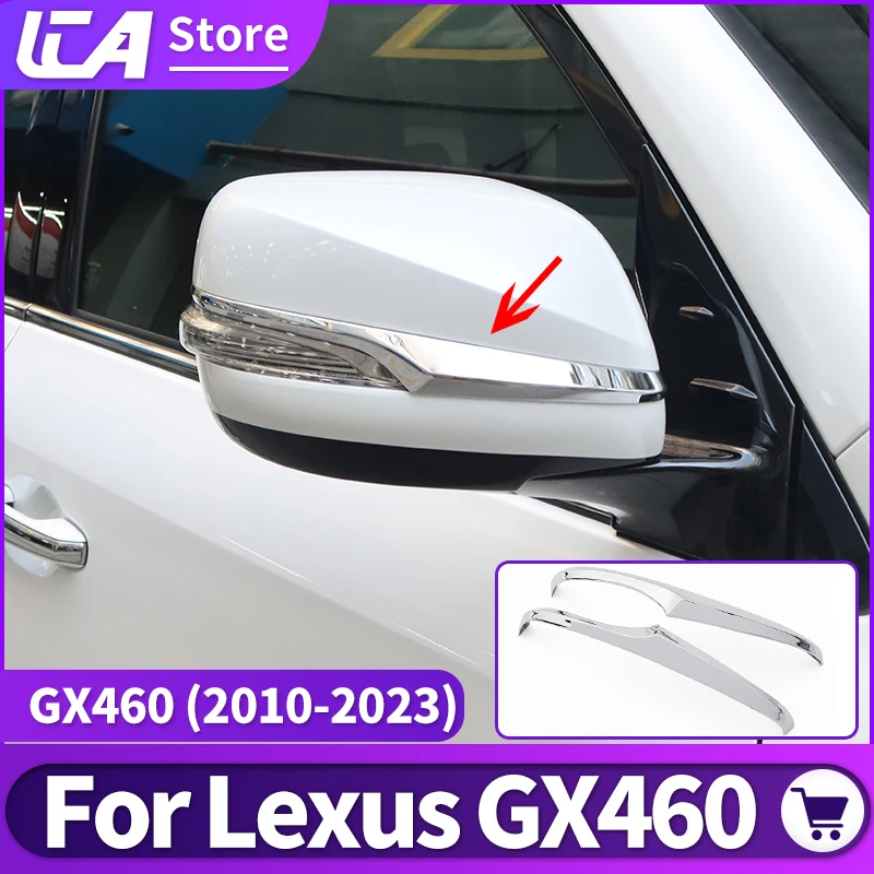 

Rearview Mirror Cover Highlight Strip Chrome For 2010-2023 Lexus GX 460 GX460 Decoration Modification Accessories 2022 2021 2020