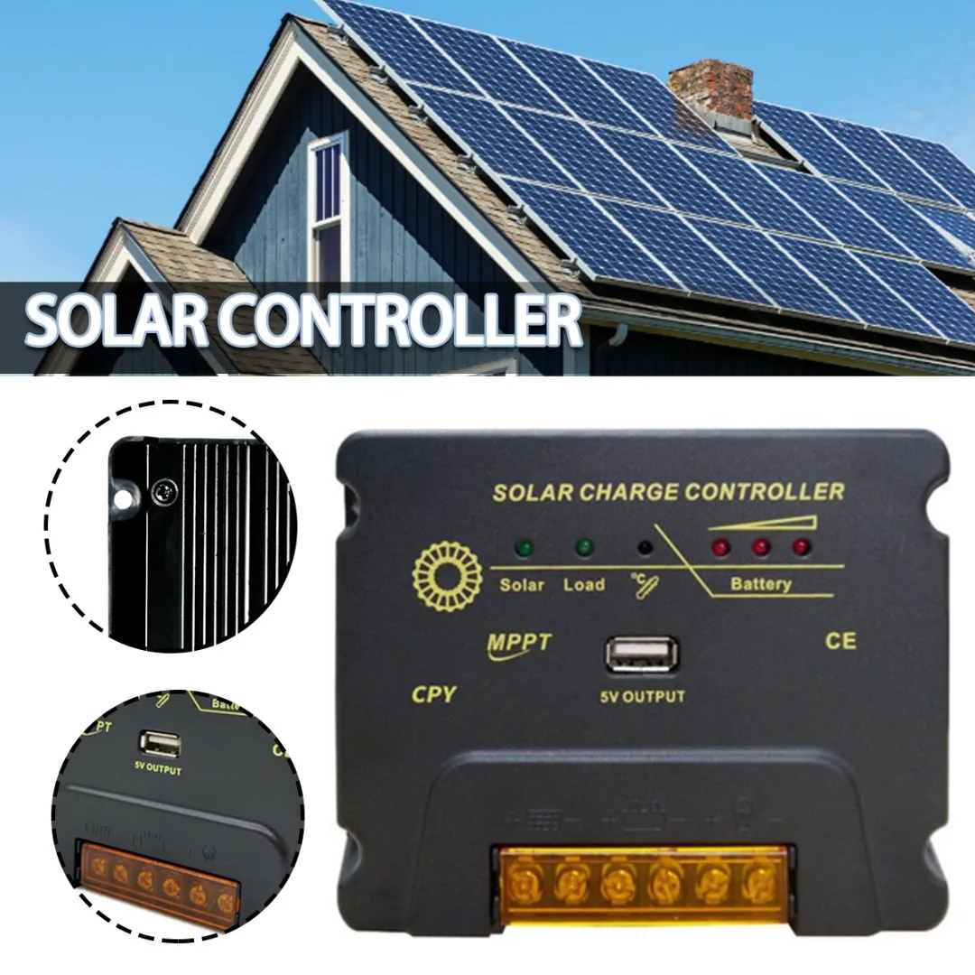 

Mayitr 1pcs MPPT 12V24V20A Solar Controller USB Solar Panel Battery Charge Controllers Regulator Power Supplies
