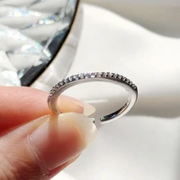 2022 new simple silver color wedding band eternity ring for women gift for ladies love wholesale lots bulk luxury jewelry