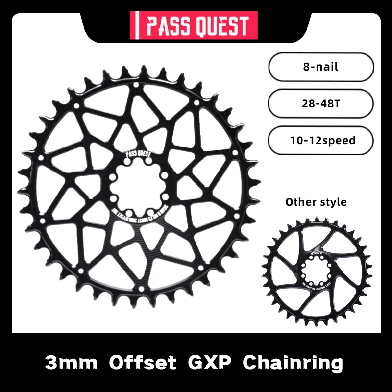 PASS QUEST GXP Road Bike 8 nail 3mm Offset 28-48T ForSRAM ET