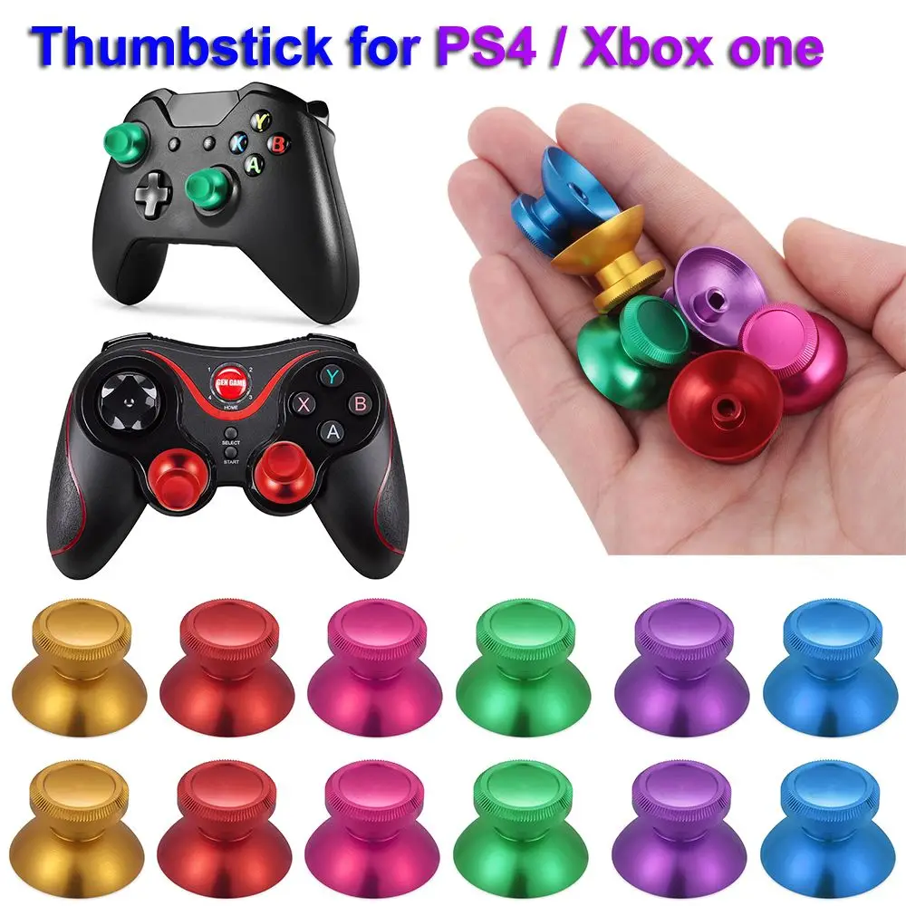 

Colorful Replacement Aluminum Slim Controller Joystick Analog Thumbstick Grip Cap Cover For PS4 Xbox One Video Games Accessories