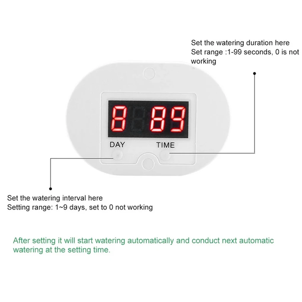 

Насос для полива растений, автоматический контроллер для воды, с таймером, разбрызгиватель трубы и капельной головкой, случайный цвет, 4 гол...