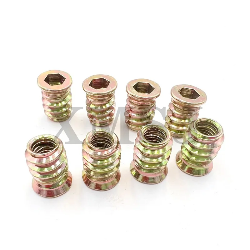 10 шт. шестигранная Встраиваемая гайка для деревянной мебели