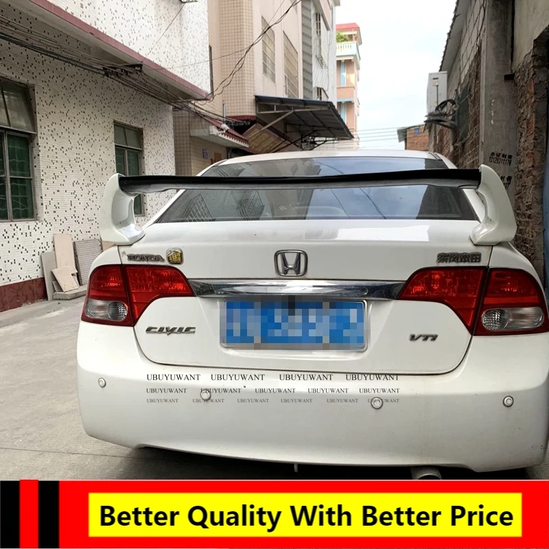 Для Honda Civic 2007 2008 2009 2010 2011 высококачественный спойлер FD2 из АБС-пластика Стильный
