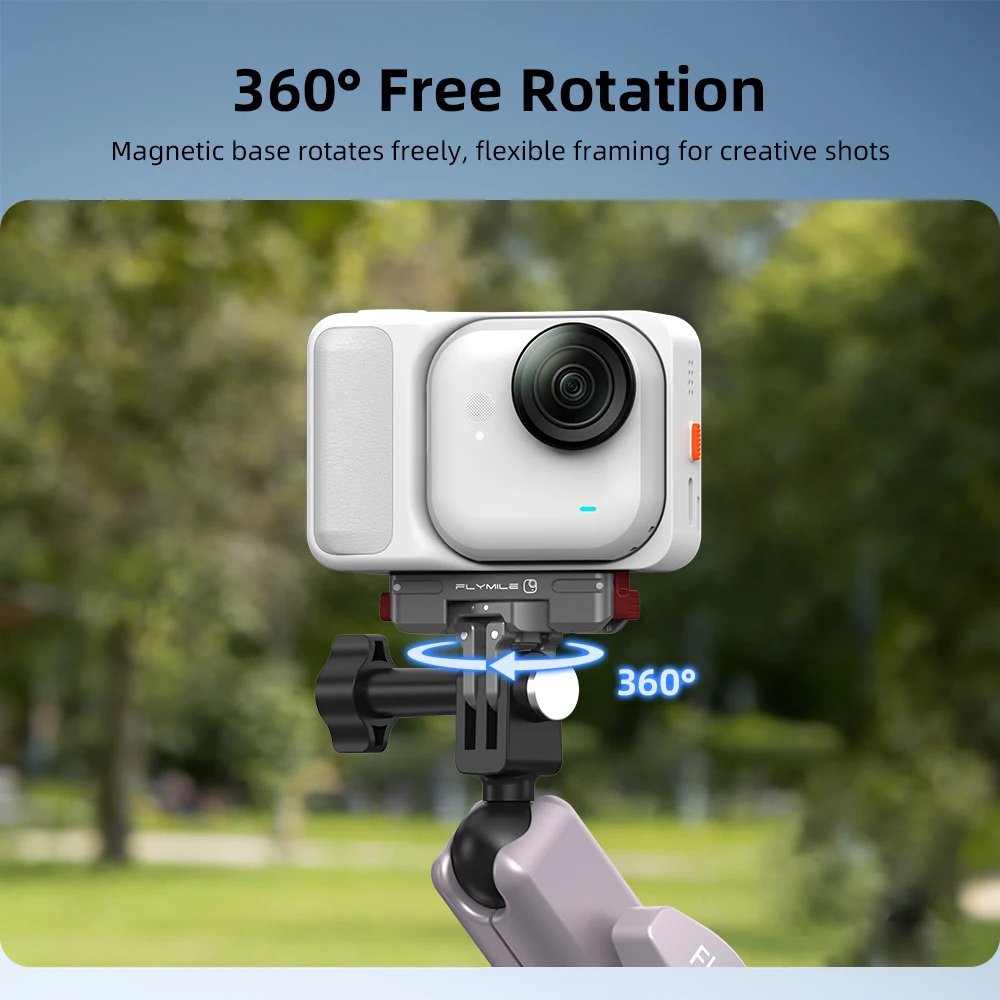 Фото Магнитное быстросъемное крепление Flymile, для insta360 GO Ultra, 360 °   Поворотный механизм для аксессуаров камеры insta360 GO Ultra №5