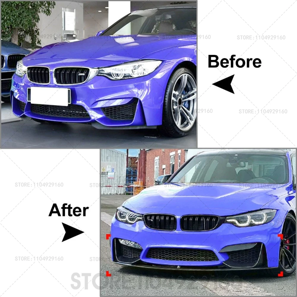 Фото Для BMW BMW BMW Bmw3 серии M3 F80 F81 4 серии M4 F82 F83 2015-2020 гг. Передний бампер, спойлер, сплиттер, диффузор, комплекты для переоборудования кузова №3