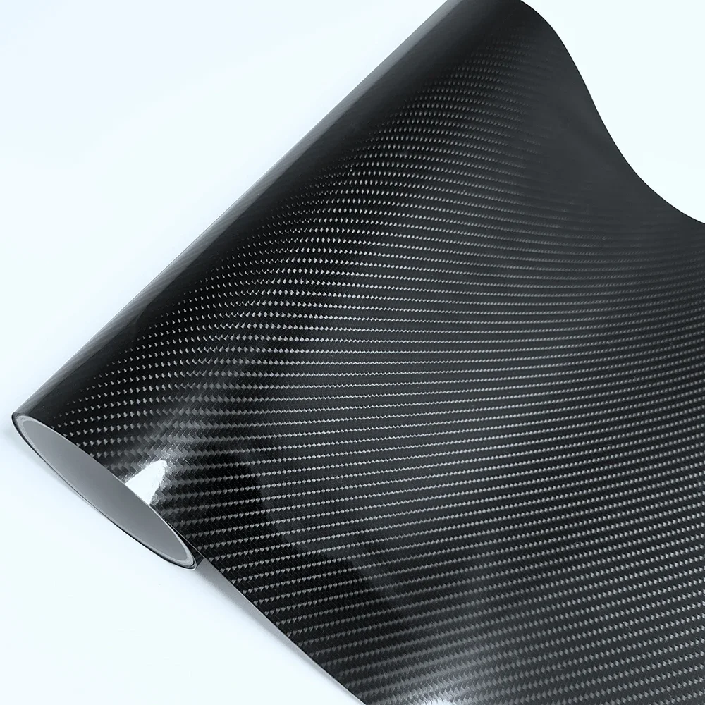 Высокоглянцевая виниловая пленка из углеродного волокна PET 6D, водонепроницаемые автомобильные наклейки на капот, клейкая виниловая пленка, автоаксессуары для мотоциклов