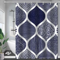 shower curtains 180cm geometric printed stripe gray curtain bathroom decorative farmhouse rustic 71 inches modern style elegant