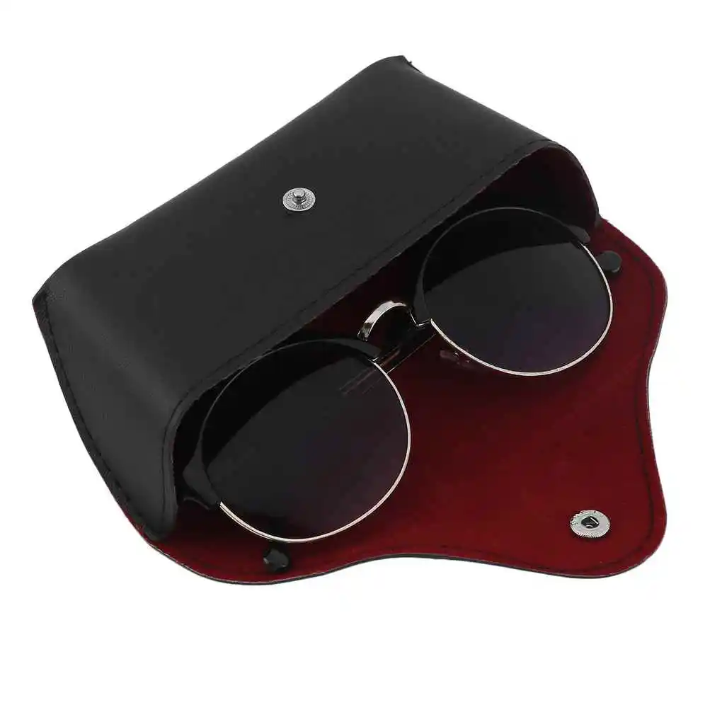 

1pcs Affordable PU Leather Glasses Case Vintage Sunglasses Glasses Holder Box Eyeglasses Solid Storage Box High Quality