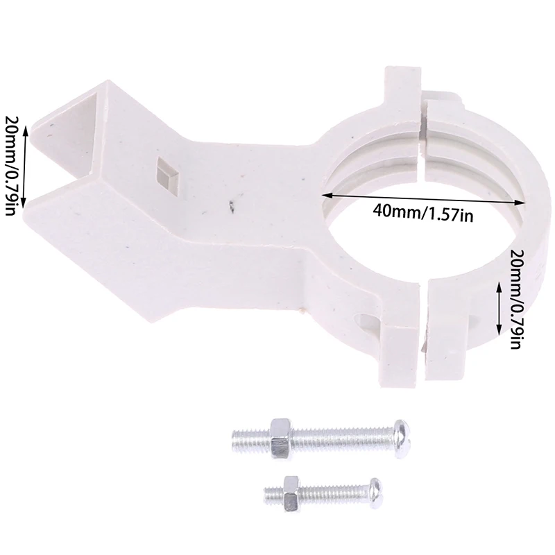 

1 Set High-frequency Head Clamp Household Pass KU Bracket White Clinker Thickened Pipe Clamp