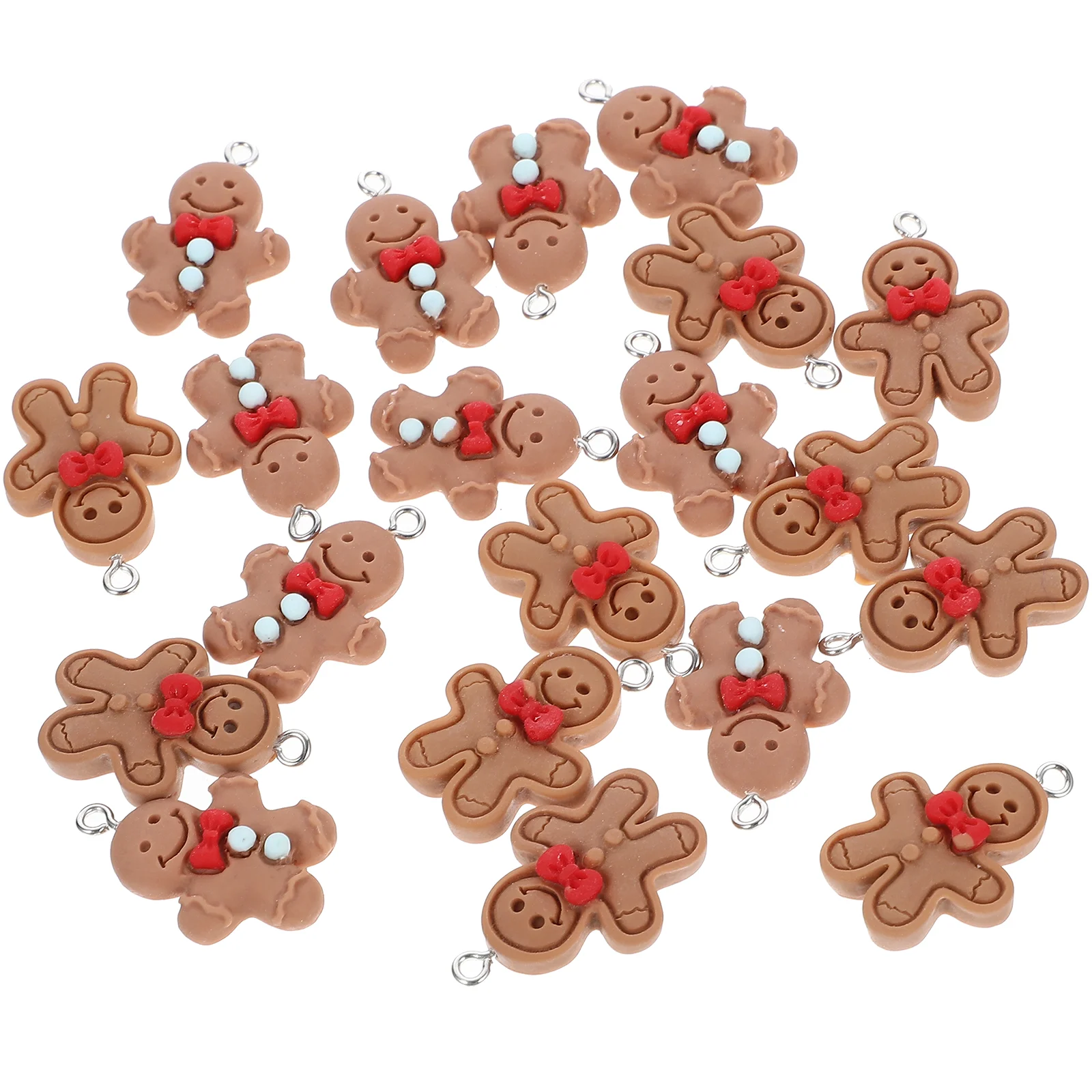 

Gingerbread Man Charms Christmas Decors DIY Bracelet Pendants Man-shaped Accessories Ornaments Necklace Earrings Crafts