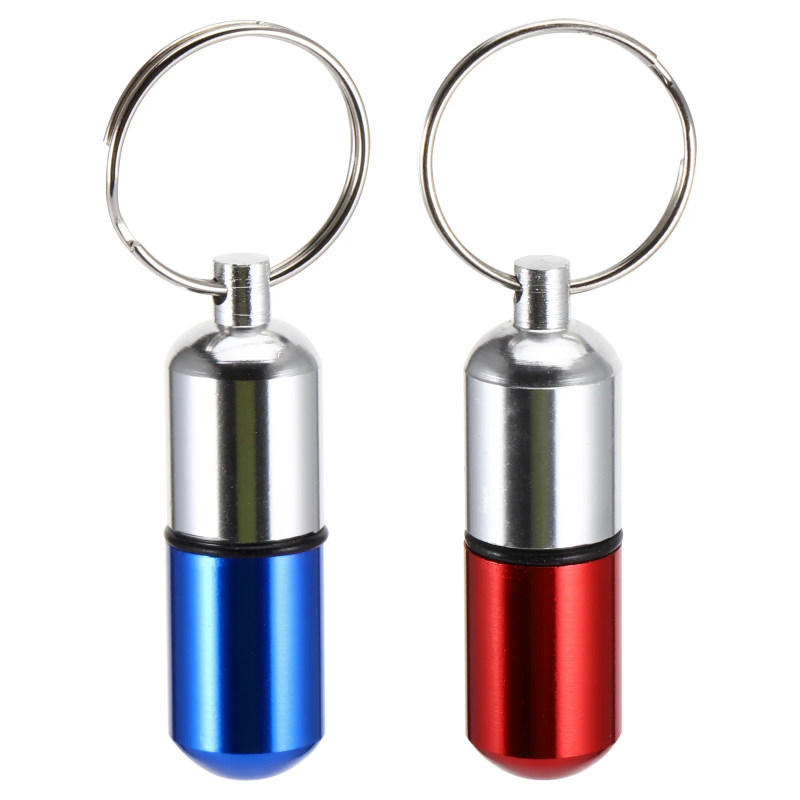 

2pcs Mini Fob Aluminum Alloy Keychain Holder Emergency Holder