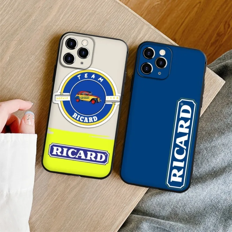 

Luxury Goods Ricard Phone Case FOR IPhone 14 13 11 12 Pro 8 7 Plus X 13 Pro MAX XR XS MINI Black Covers