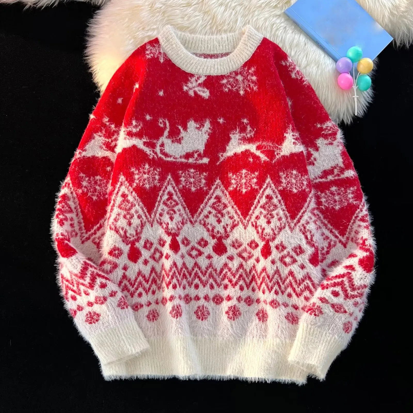 

Men Silk Socks Male Autumn And Winter Christmas Sweater Fawn Jacquard Warm And Funny Holiday Sweater Winter Trench Coat Men Wool