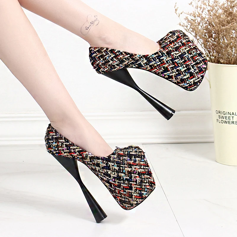 

Женские туфли на очень высоком каблуке, классические туфли на платформе для вечеринок и банкетов, размеры 34-50, 2022