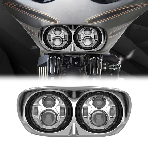 Аксессуары для HARLEY ROAD GLIDE LOYO, светодиодная фара для мотоцикла, передняя фара для Harley Road Glide 1998-2013