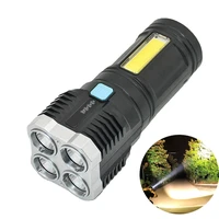 high power rechargeable led flashlight usb outdoor mini portable flashlight highlight tactical lighting cob led flashlights