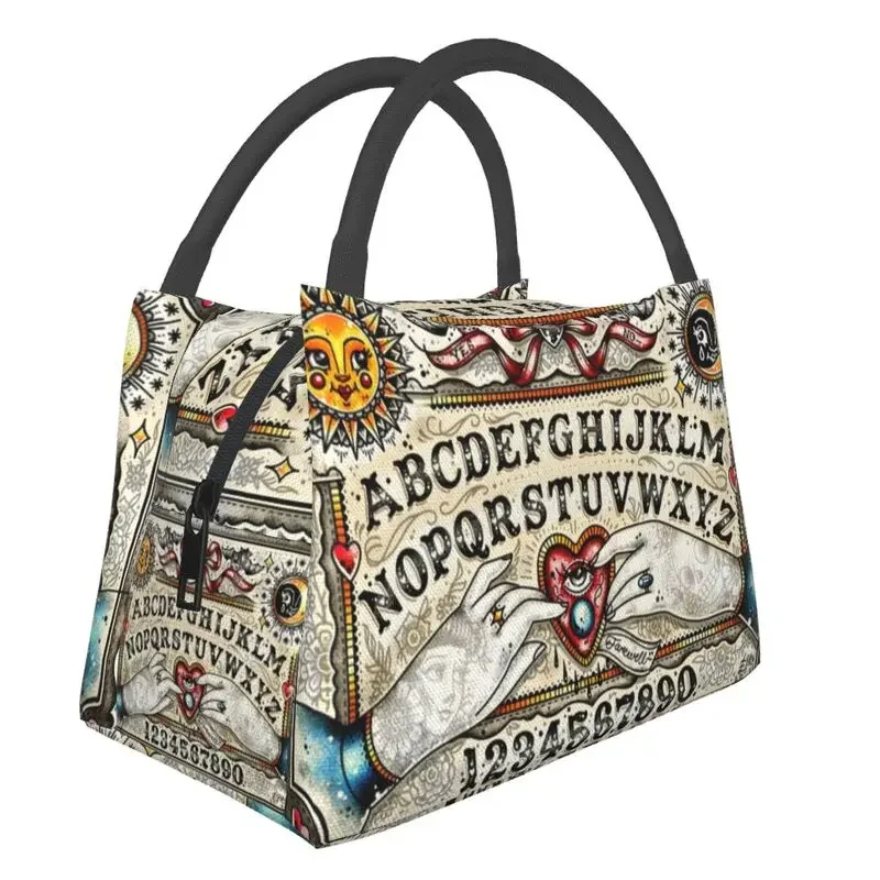

Ouija изолированная сумка для ланча для женской доски, водонепроницаемый холодильник для гадания на Хэллоуин, Термальный Ланч-бокс для работы и пикника