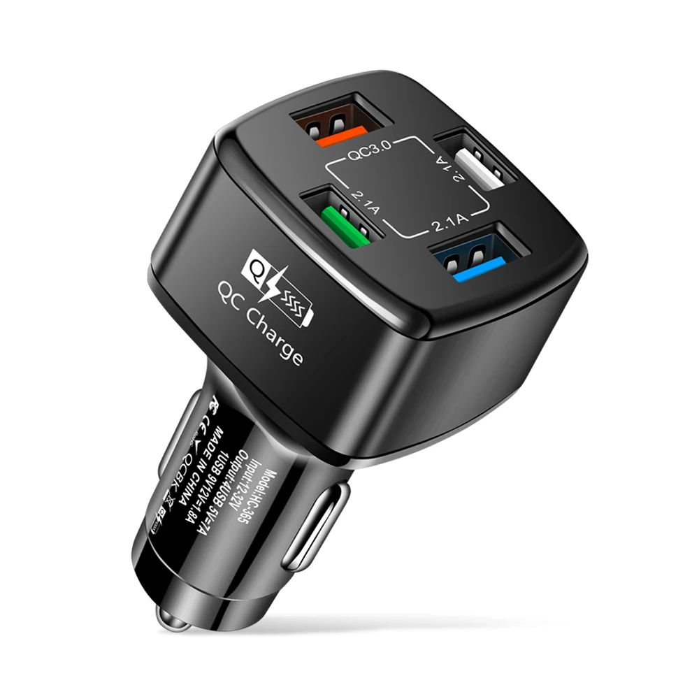 Автомобильное зарядное устройство DC 12-32 В с 4 USB-портами 35 Вт 7A QC 3 0 - купить по