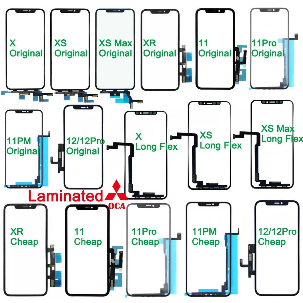 Оригинальный сенсорный экран для i Phone X XS Max дигитайзер сенсорная панель передний