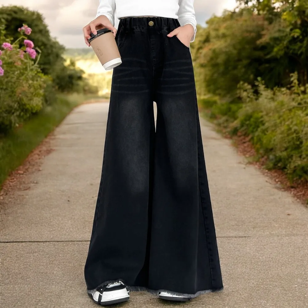 Детские мешковатые джинсы с широкими штанинами цвета в ассортименте