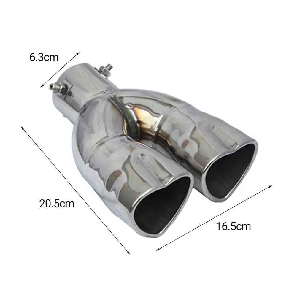 

Creative Exhaust Tail Pipe Compact Heart Shaped Dual Pipe Exhaust Muffler Anti-oxidizing Two Types Car Exhaust Tip for Truck