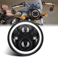 black 5 75inch motorcycle projector led headlights 5 75 h4 headlamp accessy for harley bike for sportsters xl xg xr vrscd dyna