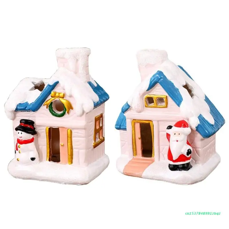 

Рождественские украшения, маленький домик из смолы, светящийся ландшафт, Домик из полимерной глины, детские украшения, Рождественский пода...