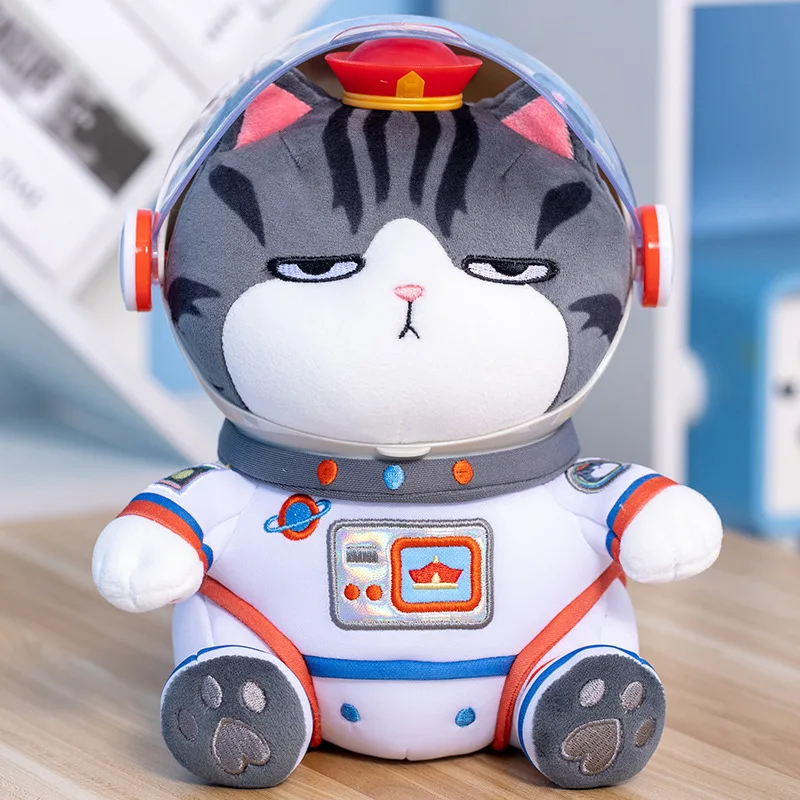 

27cm Cute and Creative Sate Toot Rocket Space Indifference Cat Pillow Gifts for Girlfriends Kids Funny High Quality Room Gifts