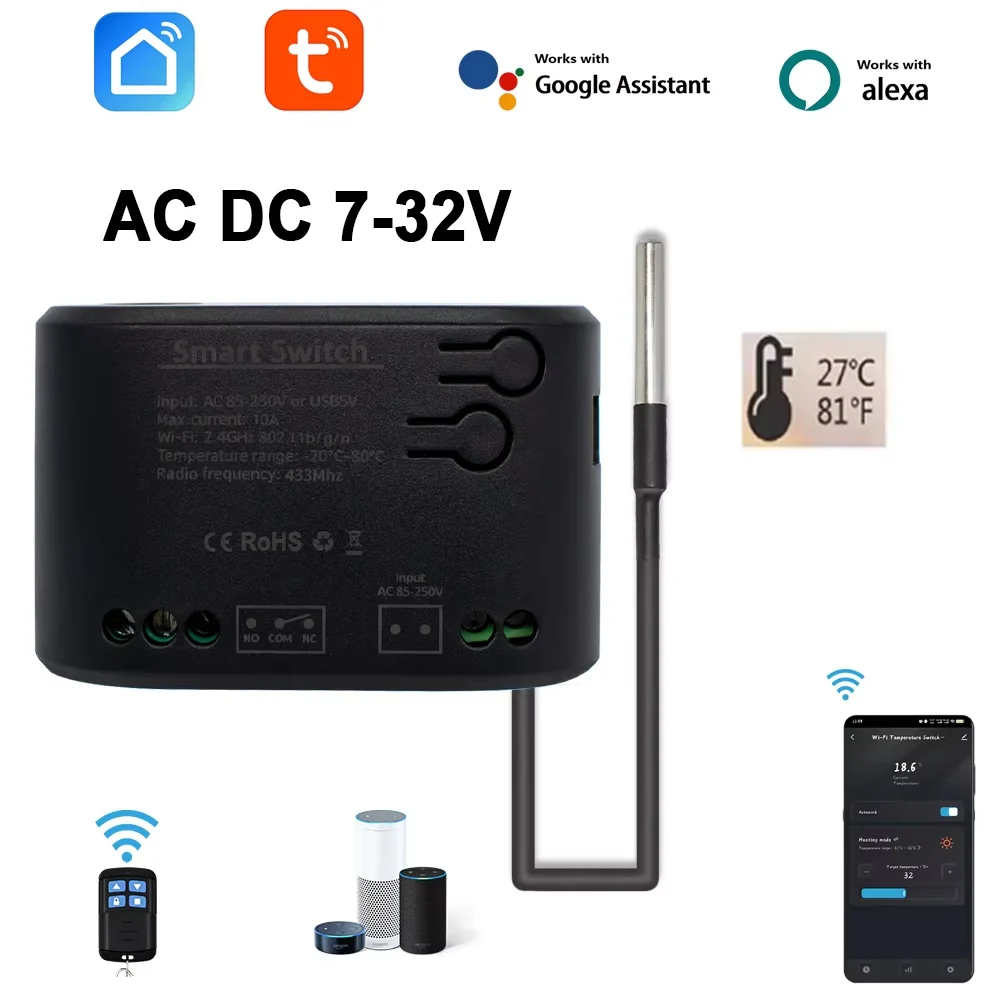 

Умный переключатель Scimagic-RC с датчиком температуры