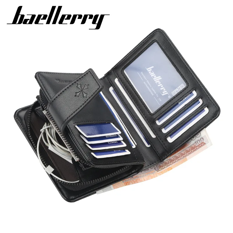 

Men'S Wallet Purse 2022 New Fashion Card Holder Small Boy Coin Pouch High Quality Male Clutch Luxury Designer Genuine Leather