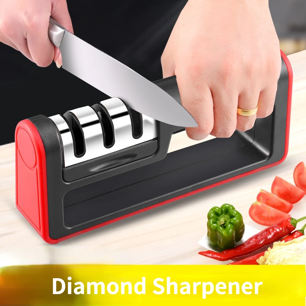 

Knife Sharpener Whetstone Tools Diamond Sharpening Stone Kitchen Gadgets Professional 3 Stages Household Multi-function New