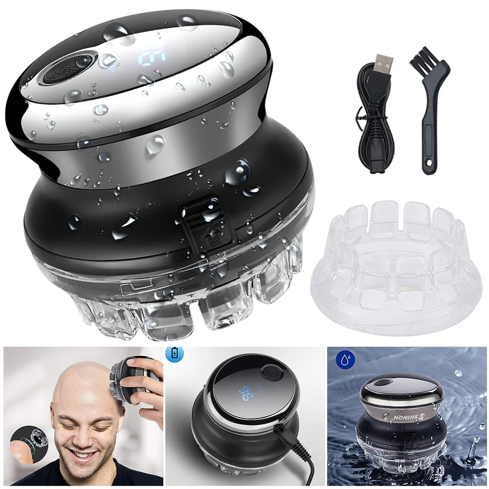 

Портативный триммер для волос, машинка для бритья бороды с Лысой, водонепроницаемая стандартная IPX6 машинка для стрижки волос, перезаряжаемый мужской набор для ухода