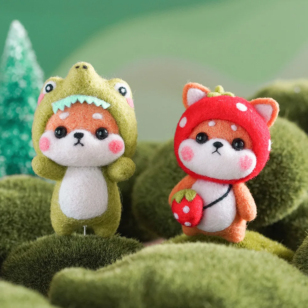 

Wool Felting Package Material Animal Handmade Toy Non-Finished DIY Arts Crafts Needlework Yarn Needle Felting Starter Kit