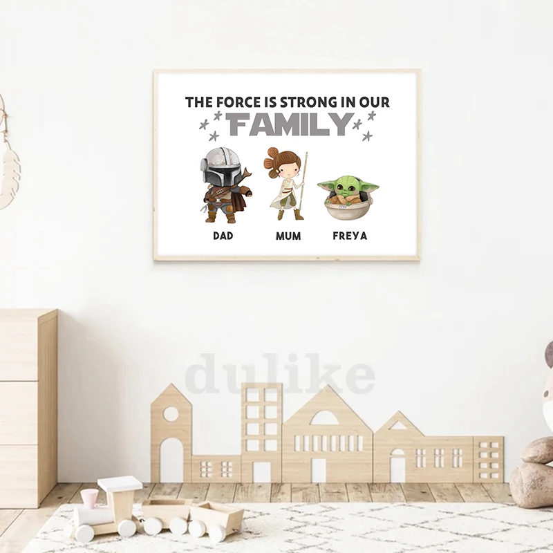 Персонализированная картина Звездные войны имя слово художественная Дарт