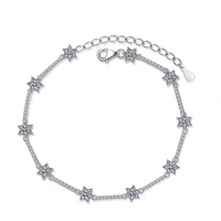 htotoh s925 silver bracelet women inlaid moissanite diamond bracelet electroplating pt950 for girlfriend gift