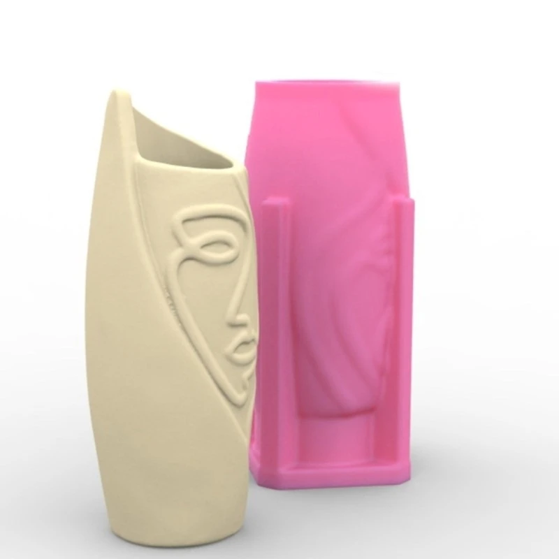 Креативные цветочные горшки формы для домашнего орнамента половина лица ваза