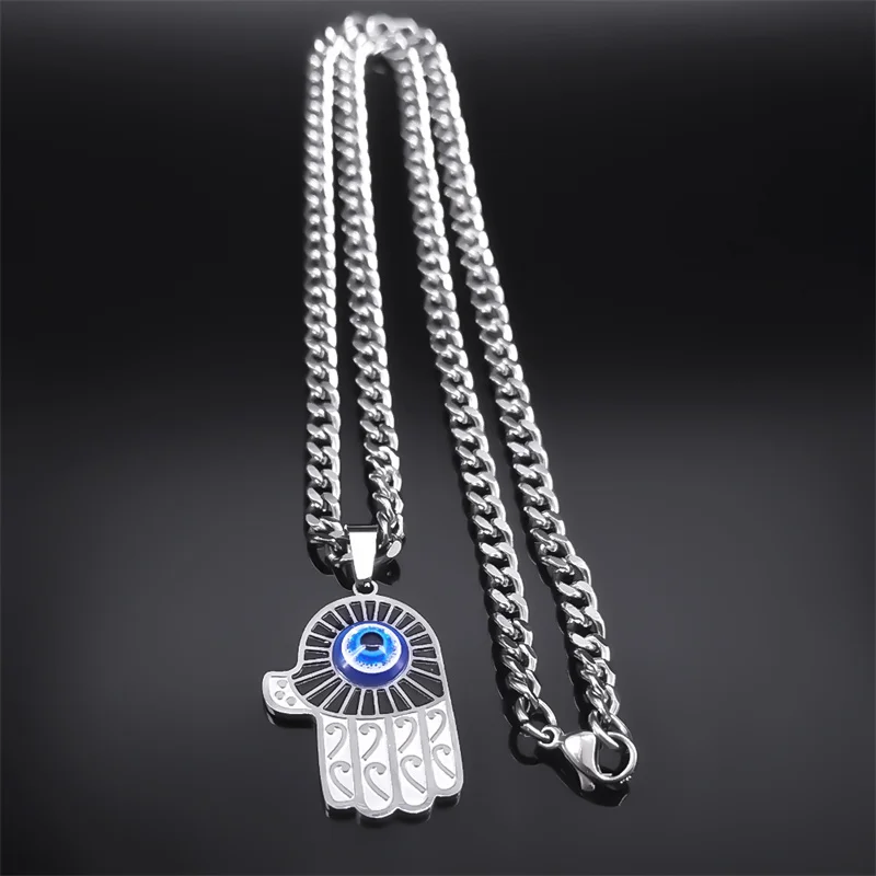 Турецкое ожерелье Hamsa с изображением сглаза для женщин и мужчин исламские