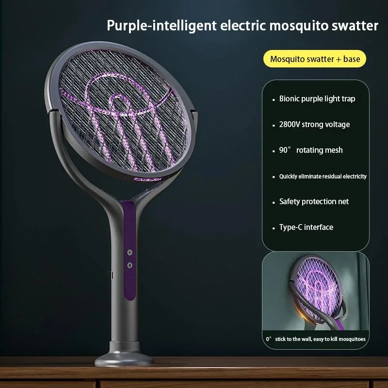 

Электрическая мухобойка 2800В с удлиненной ручкой rechargeable