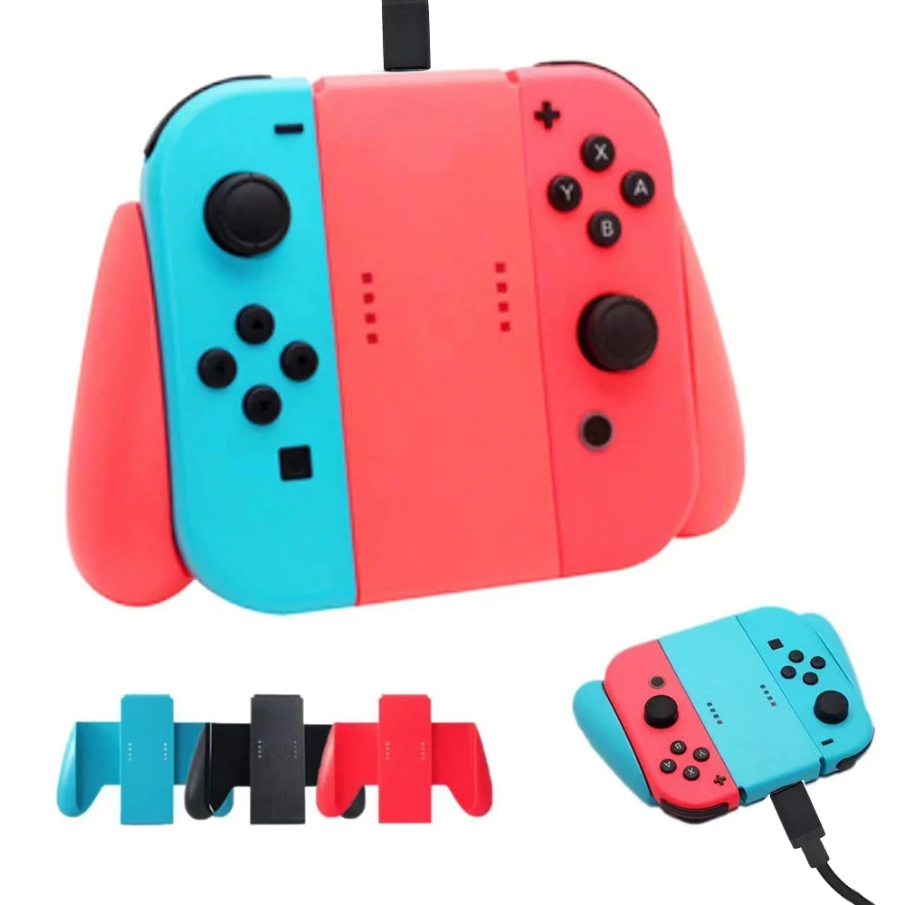 

Игровой контроллер для ручки, удобный захват, кронштейн для ручки, поддержка заряда, держатель для ручки Nintendo Switch OLED Joy-Con