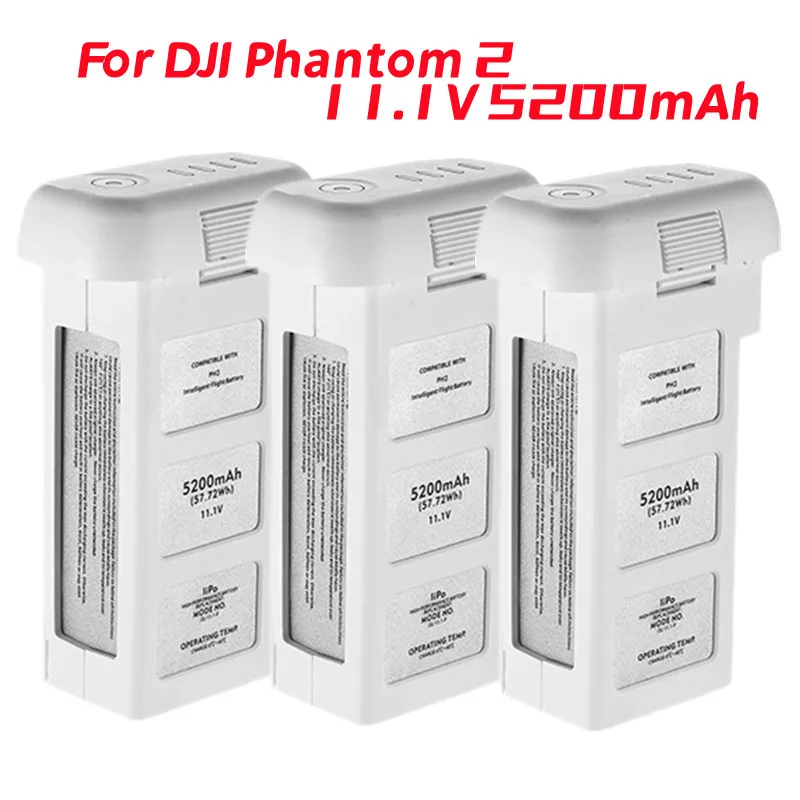 

1-3 DJI Phantom 2 11.1V 5200mAh 10C LiPo Intelligent Flight Battery Replacement Compatible with DJI Phantom 2,Phantom 2 Vision